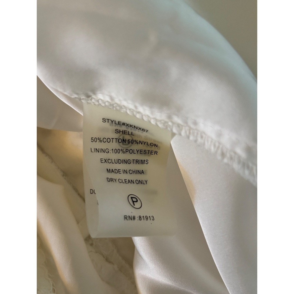 Tracy Reese x Anthropologie Embroidered Lace Dress Size 8 White Boho Romantic - Picture 3 of 11
